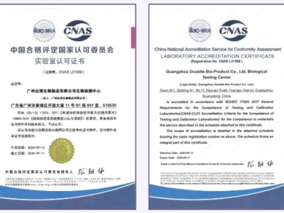 喜報 | 熱烈慶祝達博生物榮獲國家CNAS實驗室資質(zhì)認證！