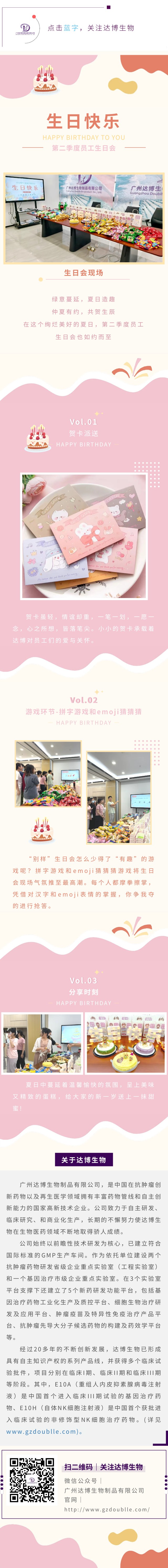 達(dá)博生物第二季度員工生日會